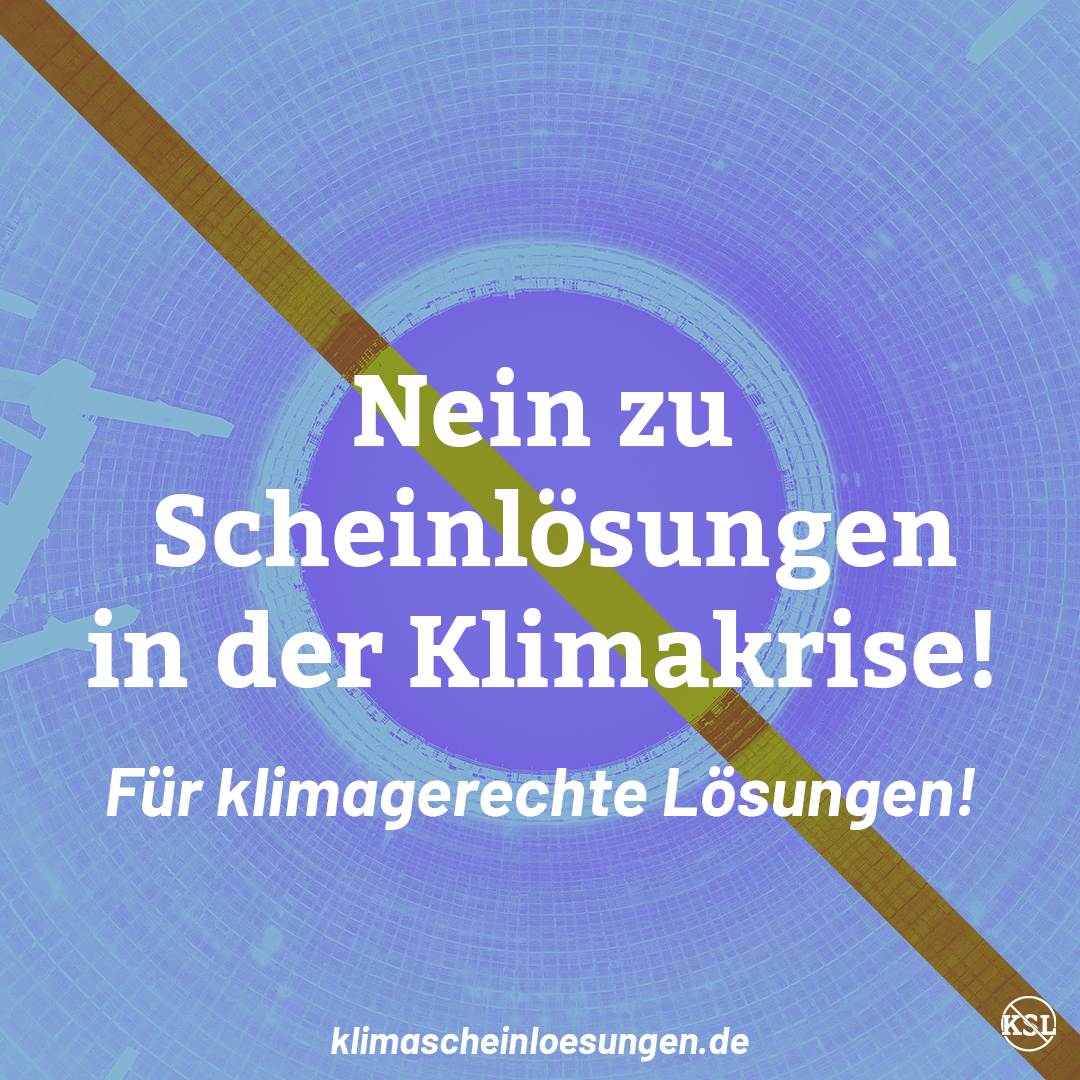 Nein zu Scheinlösungen in der Klimakrise!